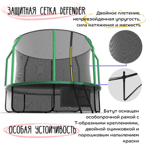 Батут с защитной сеткой KedaJump Jumpinator 16FT