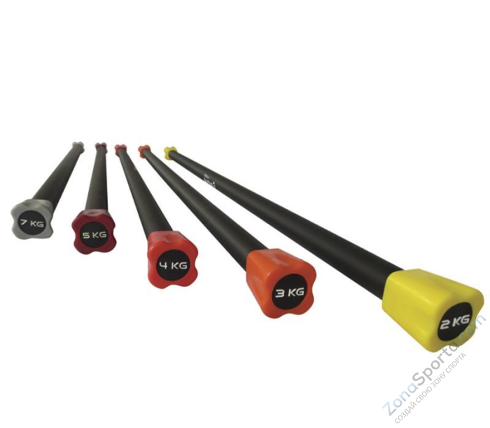 Бодибар 7 кг наконечник черный Fitex FTX-1137-7kg
