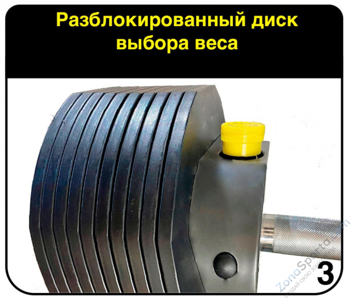 Гантели регулируемые MX Select MX85 вес 5.6 - 38.6 кг, 2 шт